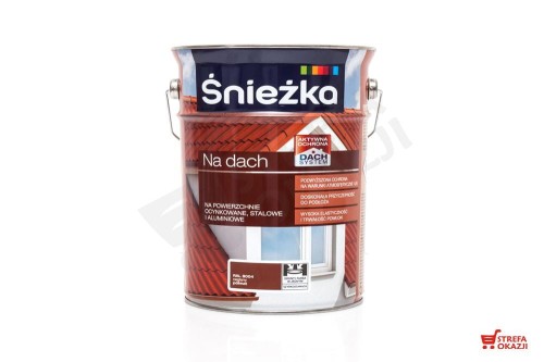 ŚNIEŻKA FARBA NA DACH CEGLANY PÓŁMAT RAL 8004 5L