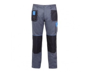 LAHTI PRO SPODNIE SZARO - NIEBIESKIE 100 % BAWEŁNA L40504