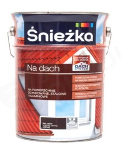 ŚNIEŻKA FARBA NA DACH BRĄZOWY CIEMNY RAL 8017 5L